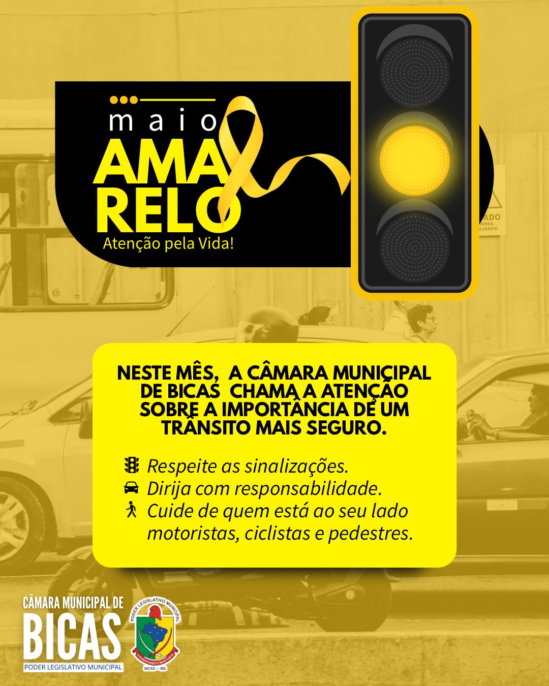 🚦 MAIO AMARELO: JUNTOS PELA VIDA NO TRÂNSITO 💛