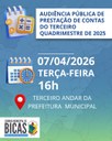 Audiência Pública de Prestação de Contas do 3º Quadrimestre de 2025.