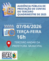 Audiência Pública de Prestação de Contas do 3º Quadrimestre de 2025.