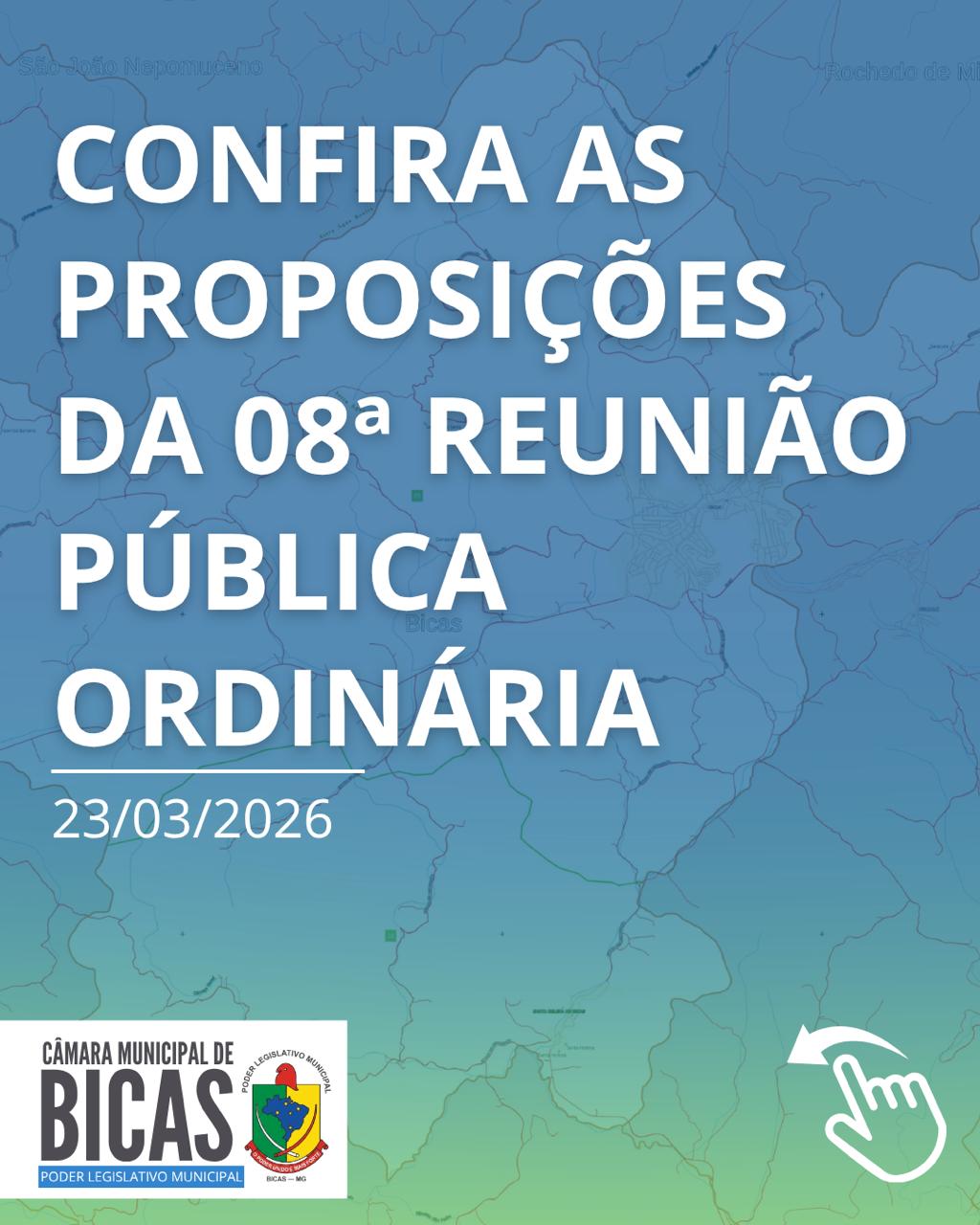 PROPOSIÇÕES DA 08ª REUNIÃO PÚBLICA ORDINÁRIA DE 2026